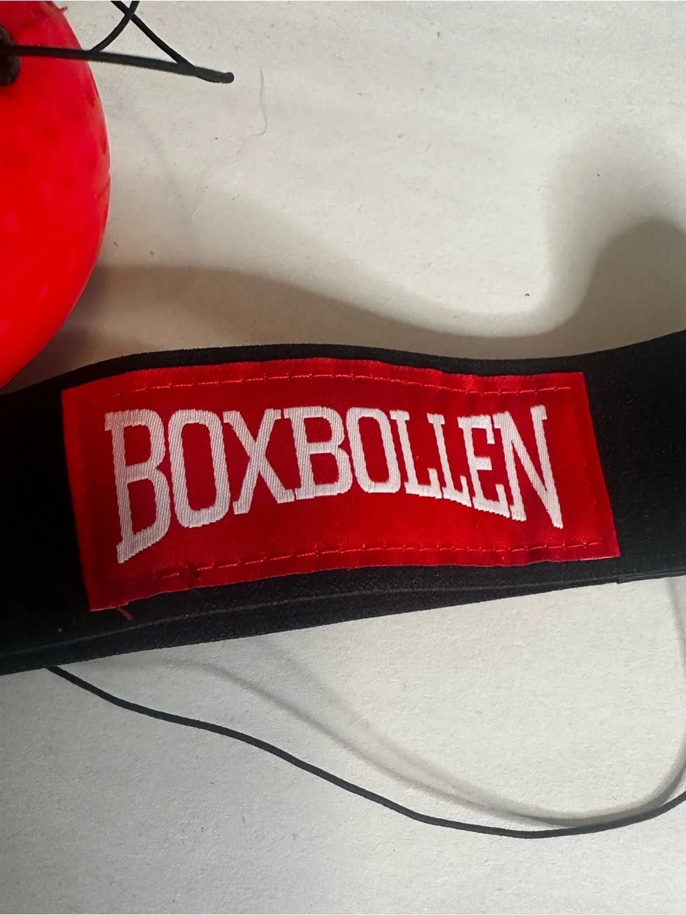 Boxbollen Reflex Boxing Ball Headband Training Set Red Black